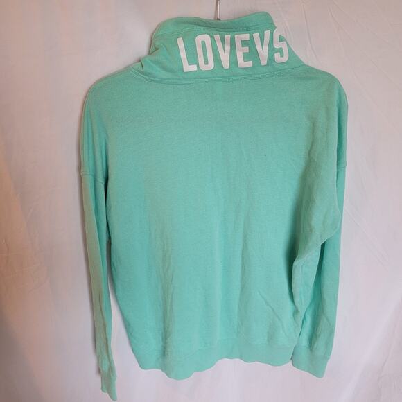 Victoria's Secret Mint Green Mock Neck Half Zip Angel Sweatshirt Size Small - Picture 11 of 11